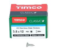 TIMCO Classic Multi-Purpose Screws - 3.5 x 12 - A2 Stainless Steel - Box of 200