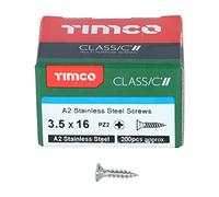 TIMCO Classic Multi-Purpose Screws - 3.5 x 16 - A2 Stainless Steel - Box of 200