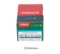 TIMCO Classic Multi-Purpose Screws - 3.5 x 30 - A2 Stainless Steel - Box of 200