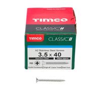 TIMCO Classic Multi-Purpose Screws - 3.5 x 40 - A2 Stainless Steel - Box of 200