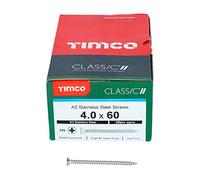 Timco 40060CLASS Classic Multi-Purpose Screws - Pz - Double Countersunk - A2 Stainless Steel 4.0 X 60 Box 200