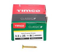 TIMCO Classic Multi-Purpose Screws - PZ - Double Countersunk - 3.5 x 25 - Gold - Box of 200