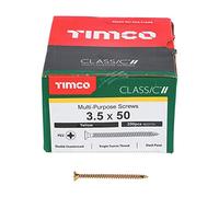 TIMCO Classic Multi-Purpose Screws - PZ - Double Countersunk - 3.5 x 50 - Gold - Box of 200