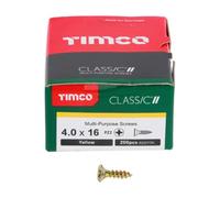 TIMCO Classic Multi-Purpose Screws - PZ - Double Countersunk - 4.0 x 16 - Gold - Box of 200