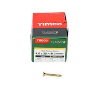TIMCO Classic Multi-Purpose Screws - PZ - Double Countersunk - 4.0 x 30 - Gold - Box of 200