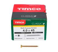 TIMCO Classic Multi-Purpose Screws - PZ - Double Countersunk - 4.0 x 45 - Gold - Box of 200