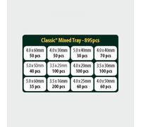 TIMCO Classic Multi-Purpose Countersunk Woodscrews - Gold - Assorted Case - 895pcs