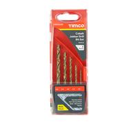 Timco - Cobalt Jobber Drill Bit Set (Size 5pcs - 5 Pieces) Timco Gold One Size