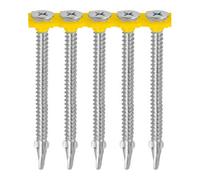 Timco Collated Self-Drilling Wing-Tip Steel To Timber Light Section Exterior Silver Screws - 4.8 X 44
