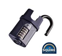 Timco Combination Padlock Squire Lock Code Steel Security Closed Shackle 40-60mm