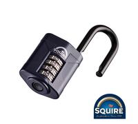 Timco Combination Padlock Squire Lock Code Steel Security Long Shackle 50-60mm