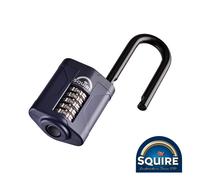 Timco Combination Padlock Squire Lock Code Steel Security Long Shackle 50-60mm