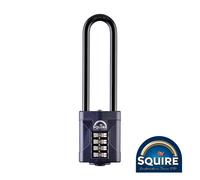 Timco Combination Padlock Squire Lock Code Steel Security Long Shackle 50-60mm