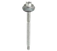 TIMCO Comp Screw Hex W16 S/DRILL EXT 5.5/6.3 x 82 Silver Pack 100