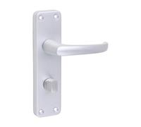 Timco Contract Lever Wc Handles, Satin Anodised Aluminium
