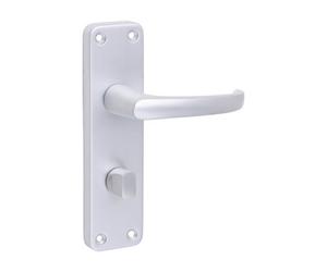 Timco Contract Lever Wc Handles, Satin Anodised Aluminium