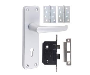 Timco Contractors 3L Lock Door Pack - Satin Anodised Aluminium Box 1 200967