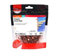 TIMco COP230MB Copper Clout Nails 30 x 2.65 - (0.5kg Bag)