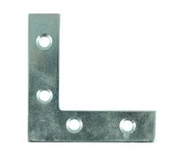 Timco - Corner Plates - Zinc (Size 75 X 75 X 16 - 4 Pieces)