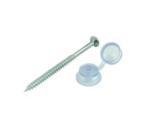 TIMco Corrugated PVC Sheet Fixing Clear Cap 10 x 3 (Pack of 50)