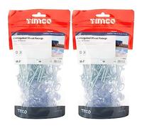 TIMCO Corrugated Sheet Fixings Clear - 10 x 3-50pcs (Pack of 2)