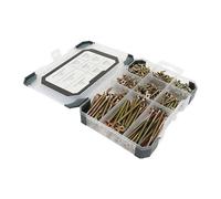 Timco Countersunk Gold Woodscrews Mixed Tray - 340Pcs