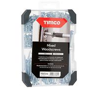 TIMCO Countersunk Silver Woodscrews Mixed Tray - 340pcs