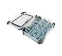 Timco Countersunk Silver Woodscrews Mixed Tray - 340Pcs