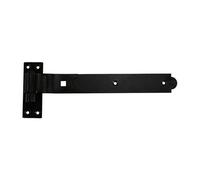 Timco Cranked Band & Hook On Plates Hinges Black - 250mm