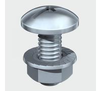 TIMCO CTB612 BZP Cable Tray Bolt and Flange Nut M6 x 12 - Zinc (Box of 200), Silver