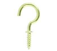 Timco 25SHBP Cup Hooks - Round - Electro Brass 25Mm TIMpac 10