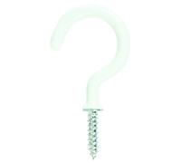 Timco 38SHWP Cup Hooks - Round - White 38Mm TIMpac 4