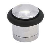TIMCO Cylinder Door Stop - Polished Chrome - Floor Mounted - Concealed Fixing for Improved asthetics - 41mm