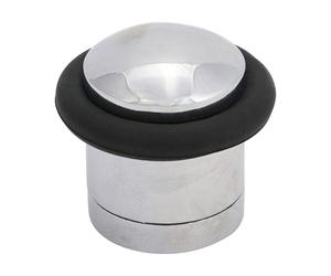 TIMCO Cylinder Door Stop - Polished Chrome - Floor Mounted - Concealed Fixing for Improved asthetics - 41mm