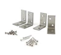 Timco DHRB Decking Handrail Bracket Kit - Stainless Steel 4 Brackets + 16 Screws Plain Bag 1