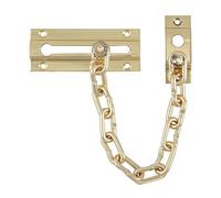 TIMCO Door Chain Security Lock - Allowing Reduced Opening Angle of The Door, for Your Added Security - Electro Brass - 85mm