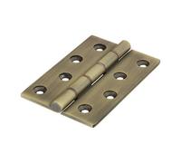 Timco Double Phosphor Bronze Washered Brass Hinges Antique Brass - 102 X 67
