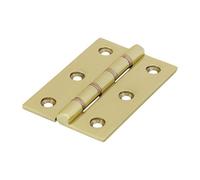 Timco Double Phosphor Bronze Washered Brass Hinges Polished Brass - 76 X 50