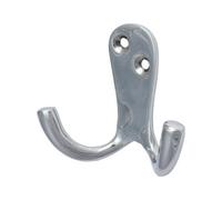 Timco - Double Robe Hook - Polished Chrome (Size 47 X 24mm - 1 Each)