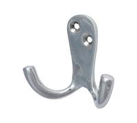 Timco - Double Robe Hook - Polished Chrome (Size 47 X 24mm - 1 Each)