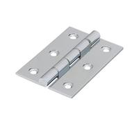 Timco Double Stainless Steel Washered Brass Hinges Polished Chrome - 76 X 50