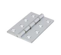 Timco Double Stainless Steel Washered Brass Hinges Satin Chrome - 102 X 67