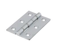 Timco Double Stainless Steel Washered Brass Hinges Satin Chrome - 76 X 50