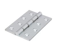 TIMCO Double Stainless Steel Washered Hinges - Solid Brass - Satin Chrome