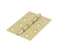 Timco - Double Steel Washered Hinges - Solid Brass - Polished Brass (Size 102 X 67 - 2 Pieces)