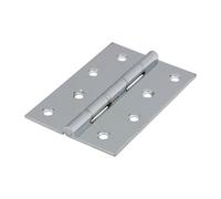 Timco - Double Steel Washered Hinges - Solid Brass - Polished Chrome (Size 102 X 67 - 2 Pieces)