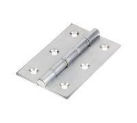 Timco Double Steel Washered Hinges - Solid Brass - Satin Chrome in Silver Timco Silver
