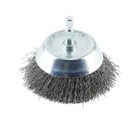 Timco Drill Cup Brush - Crimped Steel Wire - Blister Pack of 1 75SCC