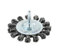 Timco Drill Wheel Brush Twisted Knot Steel Wire - 75mm
