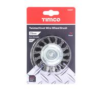 Timco Drill Wheel Brush - Twisted Knot Steel Wire - Blister Pack of 1 75SWT